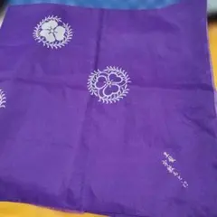 紫 花模様 風呂敷