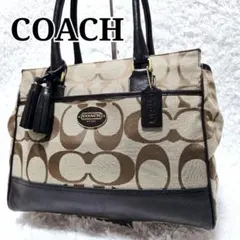 COACHコーチ ハンドバッグ オプティック・シグネチャー ショルダー A4