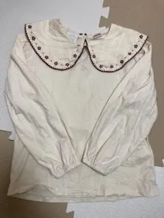 ZARA 6歳 長袖　カットソー　ブラウス　花柄襟　116cm ③