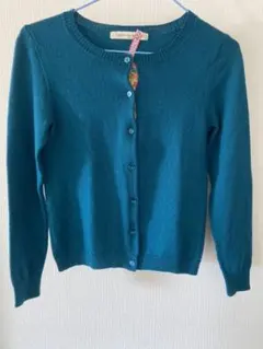 ＊ 暖かい グリーンレーベル リバティ ウール100% カーディガン ＊