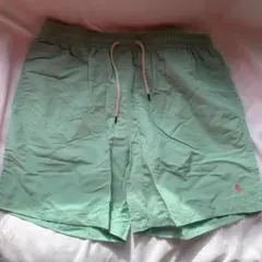 【美品】POLO(ポロ)水陸両用 ロゴ刺繍 トラベラースイムナイロンショーツ