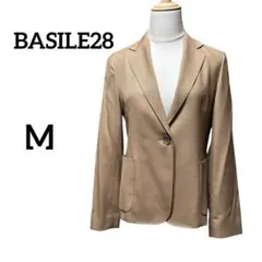 【美品】BASILE28 テーラードジャケット ウール シルク M ベージュのサムネイル