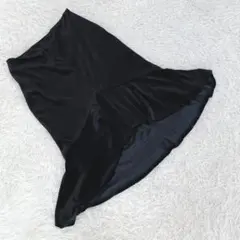 ミッシェルクラン (38) イレギュラーヘムスカート ベロア サイドファスナー