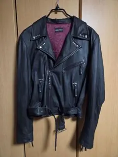 【EMPORIO ARMANI】ブラックダブルライダースジャケットのサムネイル