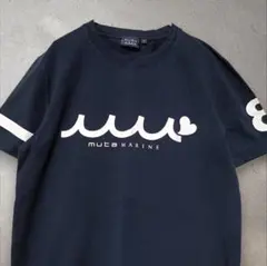 muta MARINE Tシャツ ネイビー レディース S アンカー ロゴ