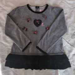 ！専用！グレー ハートモチーフ トレーナー　ミキハウス　リーナちゃん