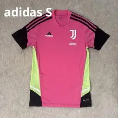 【美品】adidas アディダス ユヴェントス プラクティスシャツ S ピンク
