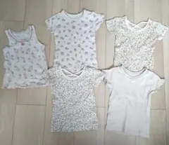ベビー春夏用肌着　半袖　タンクトップ シャツ　5枚セット(80サイズ)