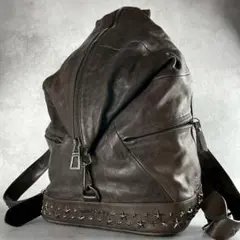 未使用級】ジミーチュウ リュックサック パテントレザー A4可 黒 エンボス