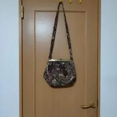 ショルダーがま口バックゴブラン織