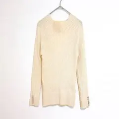 クラシカルエルフ　ニット　M ホワイト　長袖　薄手　チュニック丈　薄手　レーヨン