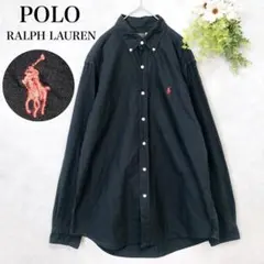 現行　ポロラルフローレン　オックスフォード　シャツ　ブラック　ポニー　クラシック