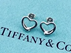 f174 ティファニー　オープンハート　ピアス　シルバー　925/585