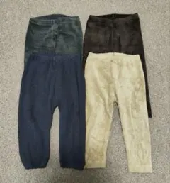 UNIQLO　ユニクロ　コーデュロイ　レギンス　10分丈　4枚セット　80　90