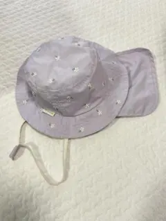 【最終値下げ】PETIT MAIN 花柄刺繍ハット 日よけ付き UVカットのサムネイル