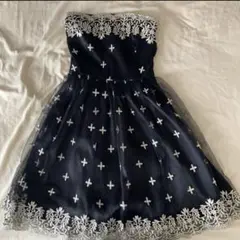 SALE❗️パーティドレス 刺繍　ブラック　ゴールド