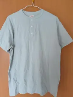 DUBBLE WORKS ヘンリーネック Tシャツ ライトブルー　M 新品のサムネイル