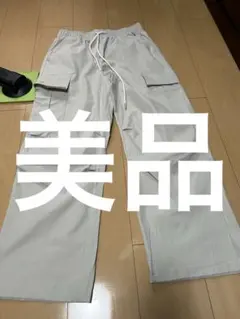 美品カーゴパンツ ベージュ ウエストゴム ドローコード　Mサイズ　夏服