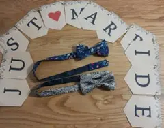 蝶ネクタイ2個セット(H&M)とJUST MARRIDEのガーランドのおまけ
