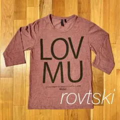【rovtski】ロフトスキー Tシャツ カットソー 7分袖 バーガンディ