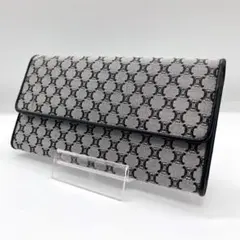 極美品 CELINE トリオンフ 総柄 キャンバス レザー 長財布 フラップのサムネイル