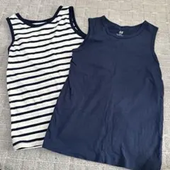H&M ノースリーブタンクトップ 2枚セット 122/128