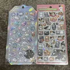 ボンボンドロップシール　シャーベット　らめーる　　　和柄　猫　2点セット