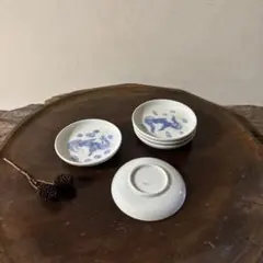幕末〜明治期 瀬戸 染付 吹墨 月兎文 小皿 5客 手塩皿 豆皿 - メルカリ