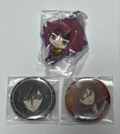 コードギアス 缶バッジ2種 ラバーストラップ セットのサムネイル
