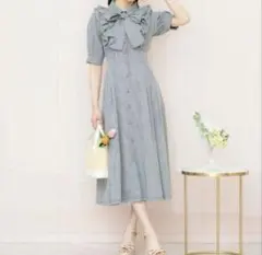 完売品】tocco マルチWAYボウタイ＆レース襟付きパール釦ニット