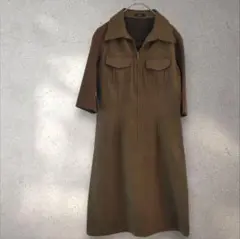 COMME CA ISMコムサイズム　ブラウン ジッパー付きワンピース Mサイズ