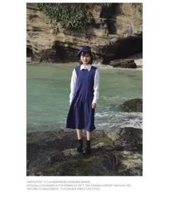 ノースリーブカットソーワンピース ネイビー