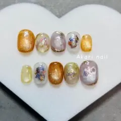 現品　ネイルチップ　ニュアンス　一年中使える　個性派ネイル　資格保有⁂プロ商材