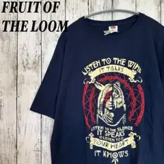 【USED】トップス 半袖 Tシャツ XL ネイビー プリント