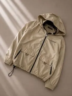 NOBLE DEER SPORTS ナイロンジャケット フード付き ベージュ