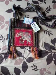 KRUNGTAP 象刺繍ポシェット