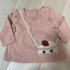 バースデイ　nennen ケーキ　petit main Tシャツ　ドット　80