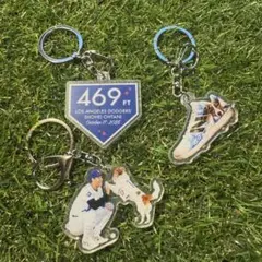 非売品　ドジャース　大谷翔平　デコピン　469ft　キーホルダー　3種