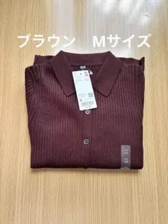 uniqlo メリノリブポロカーディガン