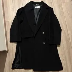 美品✨Max Mara ロングコート カシミヤ 白タグ ブラック 38