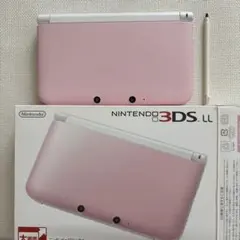 NINTENDO 3DS LL ピンク 本体　箱、説明書、タッチペン付（充電器無