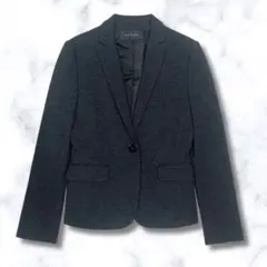 テーラードジャケット　ダークグレー　ブラック　レディース　冬