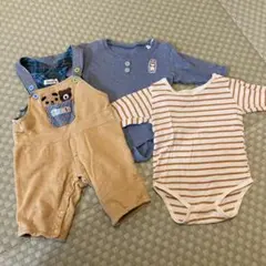 ロンパース・カバーオール　3点セット　長袖　ピッコロ　70サイズ　男の子