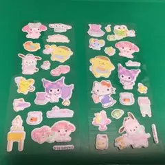 サンリオ　クロミ　シナモン　キティ プリン　ぷくぷくシール 2シートステッカー