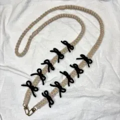 ハンドメイド　マクラメスマホショルダー