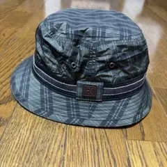 グレー系チェック柄バケットハット