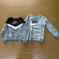 NIKE 長袖カットソー トレーナー　グレー/ブラック 2着セット