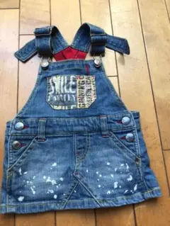 デニム ジャンパースカート 80