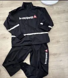 le coq sportif ブラック ジャージ 上下　ハーフジップ　レトロのサムネイル