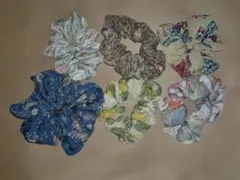 花柄シュシュ6個セット